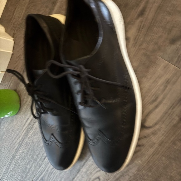 Cole Haan Black Leather Oxford Men's Shoes - Picture 2 of 7